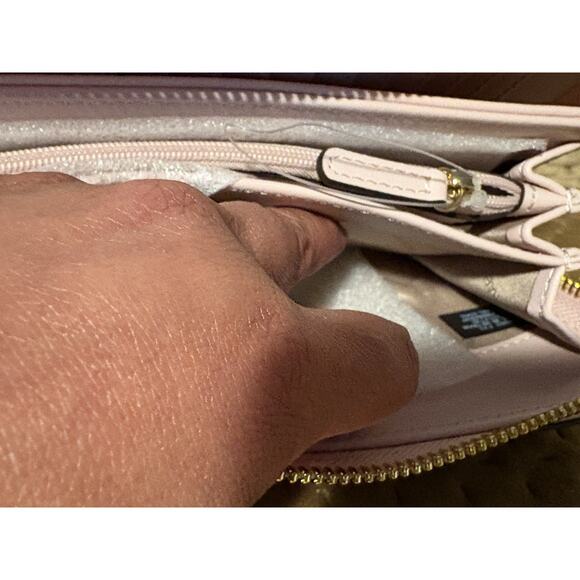 NWT Michael Kors Jet Set Travel Continental Long Wallet Wristlet Powder blush - Picture 8 of 9